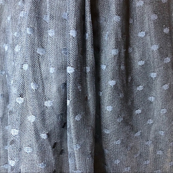 NWT Anthropologie size 2 black polka dotted mesh skirt - Picture 3 of 10